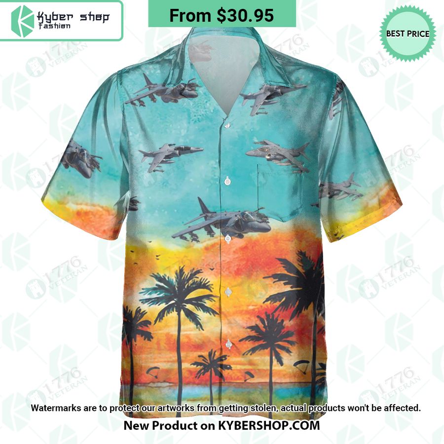 AV-8B Harrier II Sunset Hawaiian Shirt