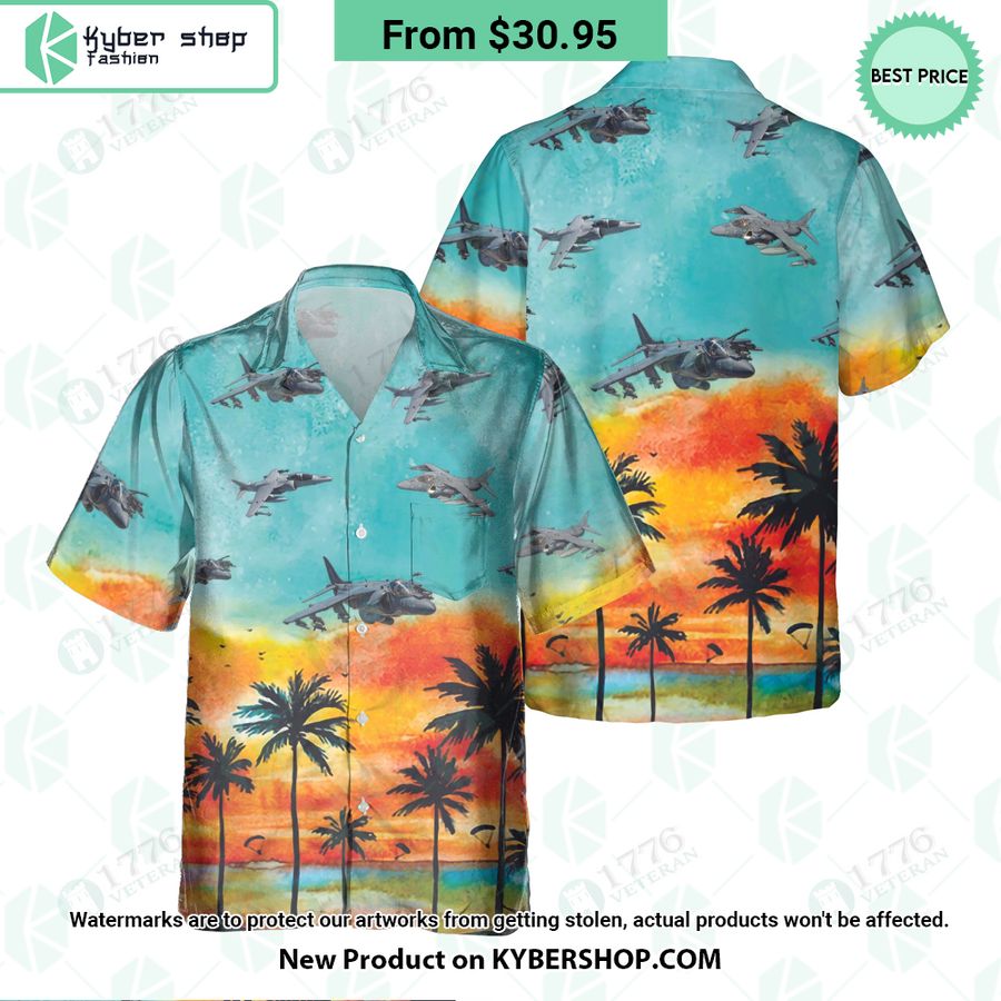 AV-8B Harrier II Sunset Hawaiian Shirt
