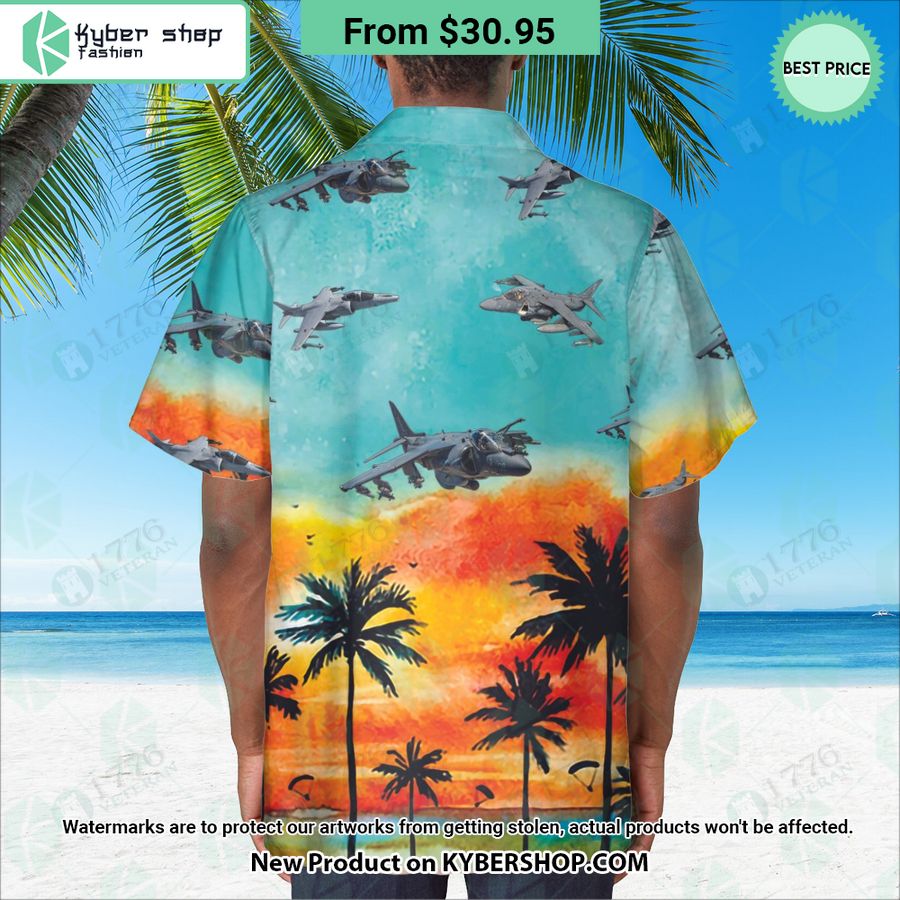 AV-8B Harrier II Sunset Hawaiian Shirt