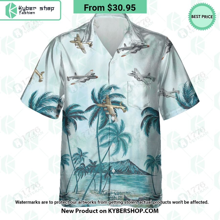 Avro Lancastrian Palm Hawaiian Shirt