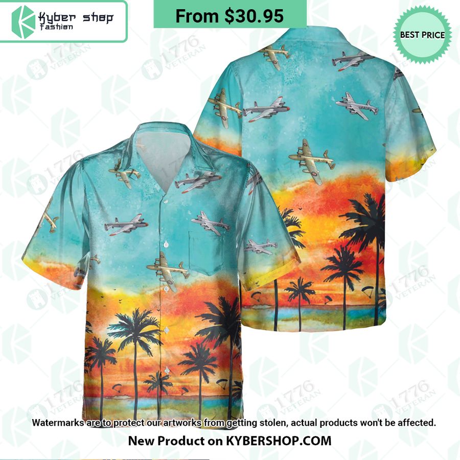 Avro Lancastrian Sunset Hawaiian Shirt