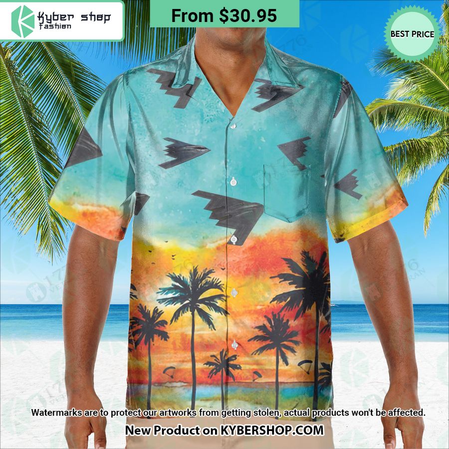 B-2 Spirit Sunset Hawaiian Shirt