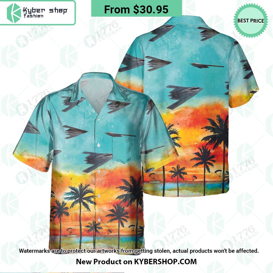 B-21 Raider Sunset Hawaiian Shirt