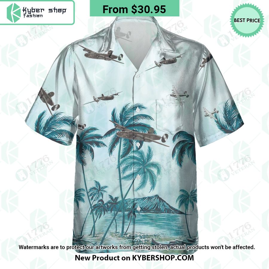 B-24 Liberator Palm Hawaiian Shirt