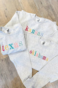 Custom Embroidered State Sweater