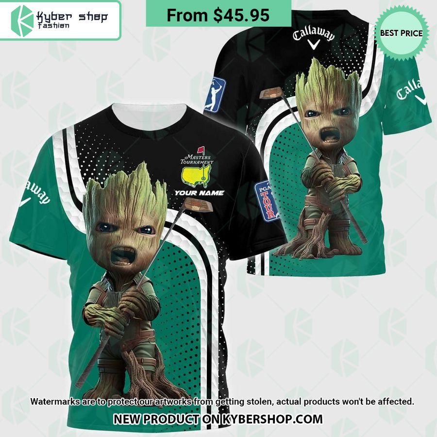 Baby Groot Callaway Golf Masters Tournament Polo Shirt