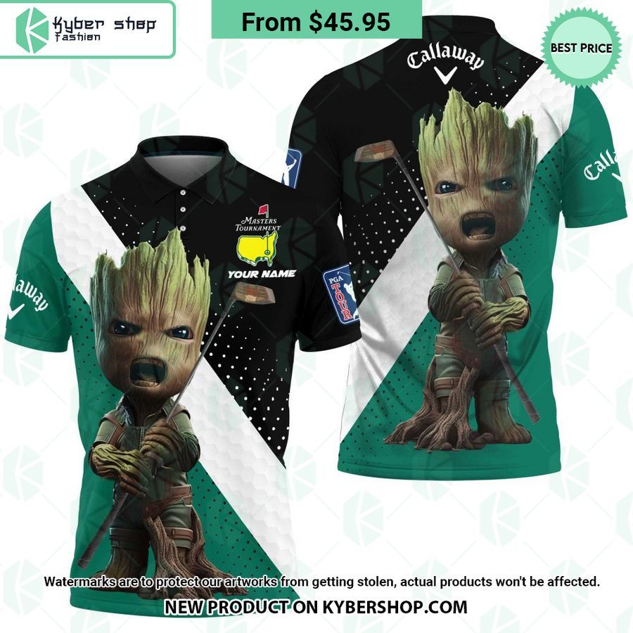 Baby Groot Callaway Masters Tournament CUSTOM Polo Shirt