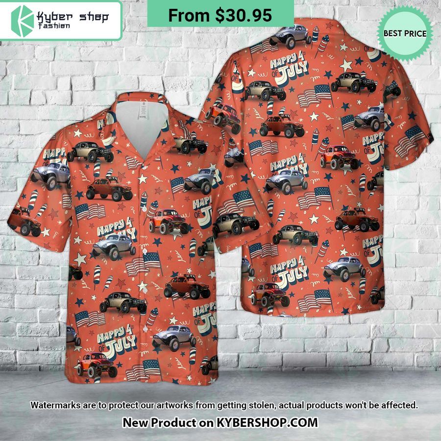 Baja Bug 4th Of July Hawaiian Shirt