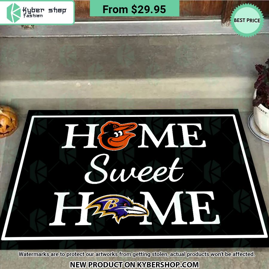 Baltimore Orioles Baltimore Ravens Home Sweet Home Doormat