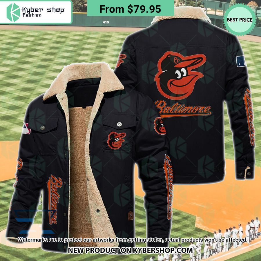 Baltimore Orioles MLB Fleece Leather Jacket