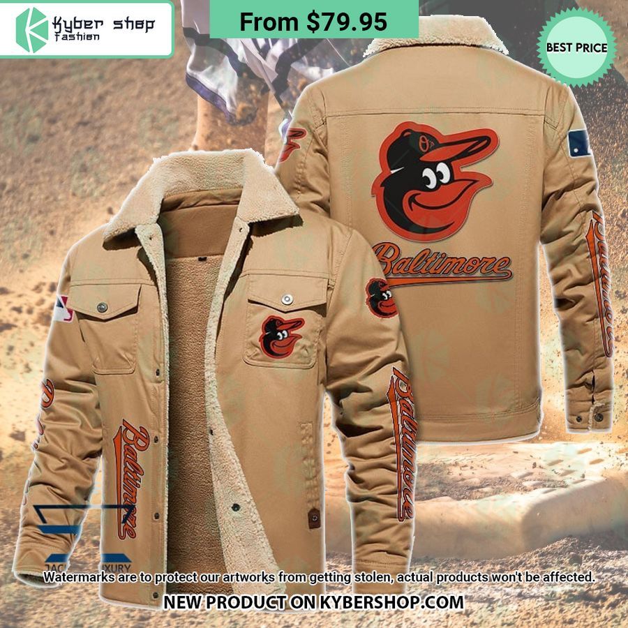 Baltimore Orioles MLB Fleece Leather Jacket