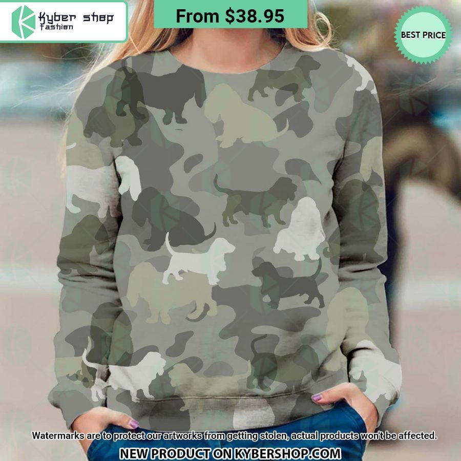 Basset Hound Camo Sweatshirt