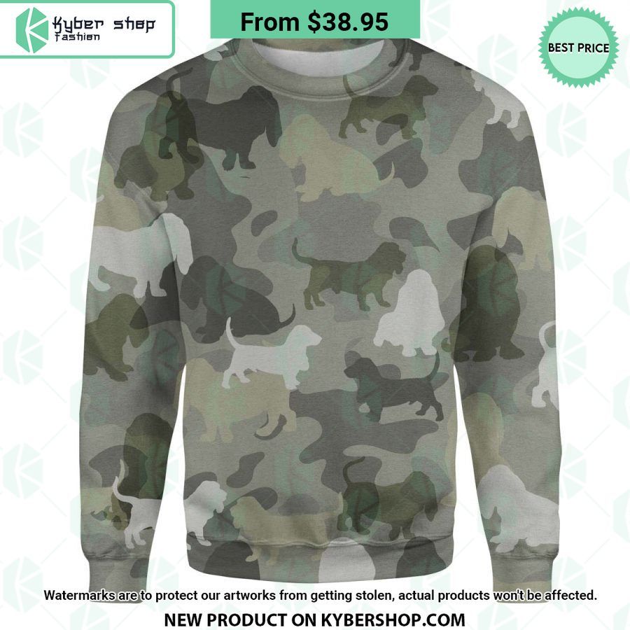 Basset Hound Camo Sweatshirt