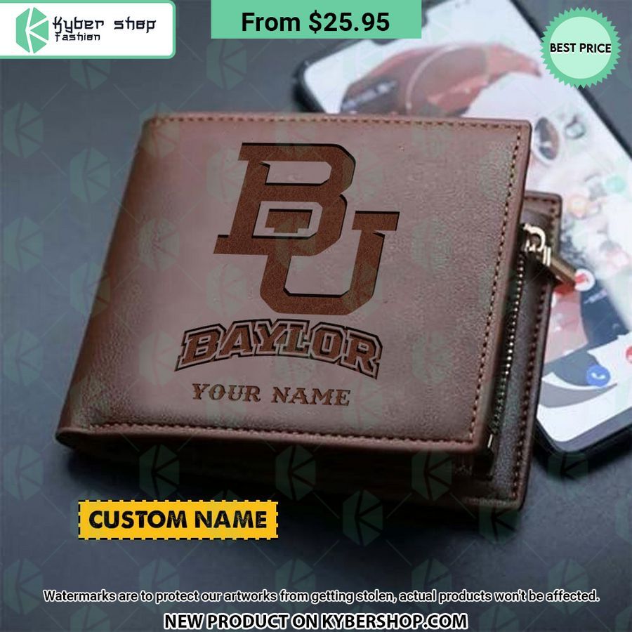 Baylor Bears CUSTOM Leather Wallet