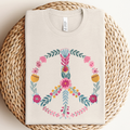 Pink Floral Peace Graphic Tee