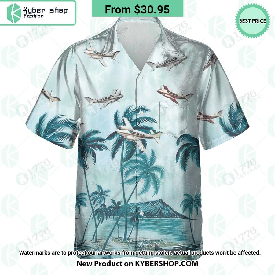 Beechcraft Baron Palm Hawaiian Shirt
