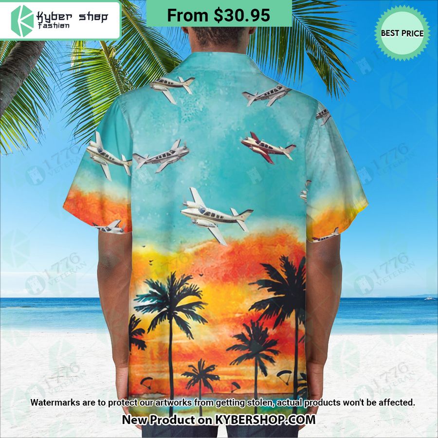 Beechcraft Baron Sunset Hawaiian Shirt