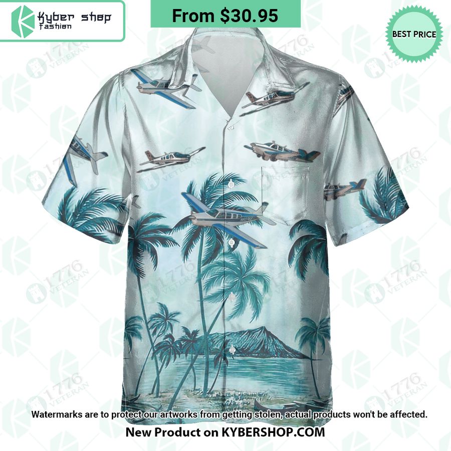 Beechcraft Bonanza Palm Hawaiian Shirt