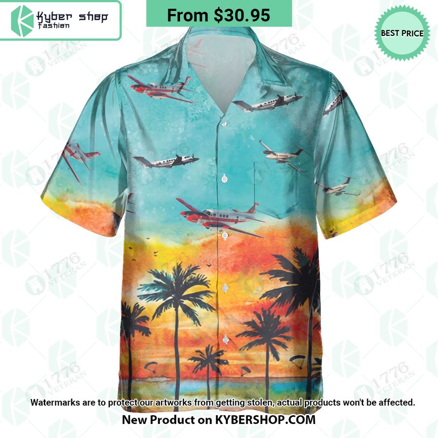 Beechcraft King Air Sunset Hawaiian Shirt