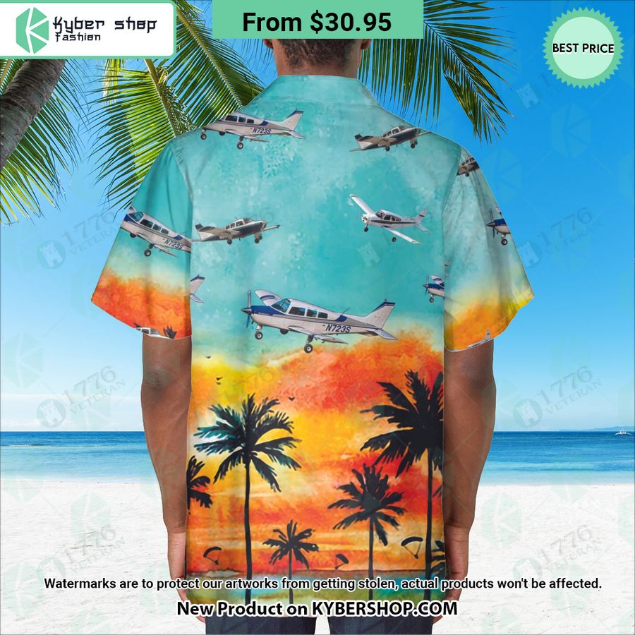 Beechcraft Musketeer Sunset Hawaiian Shirt