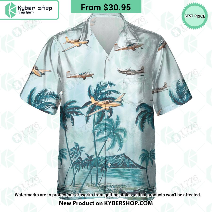 Beechcraft Travel Air B95 Palm Hawaiian Shirt
