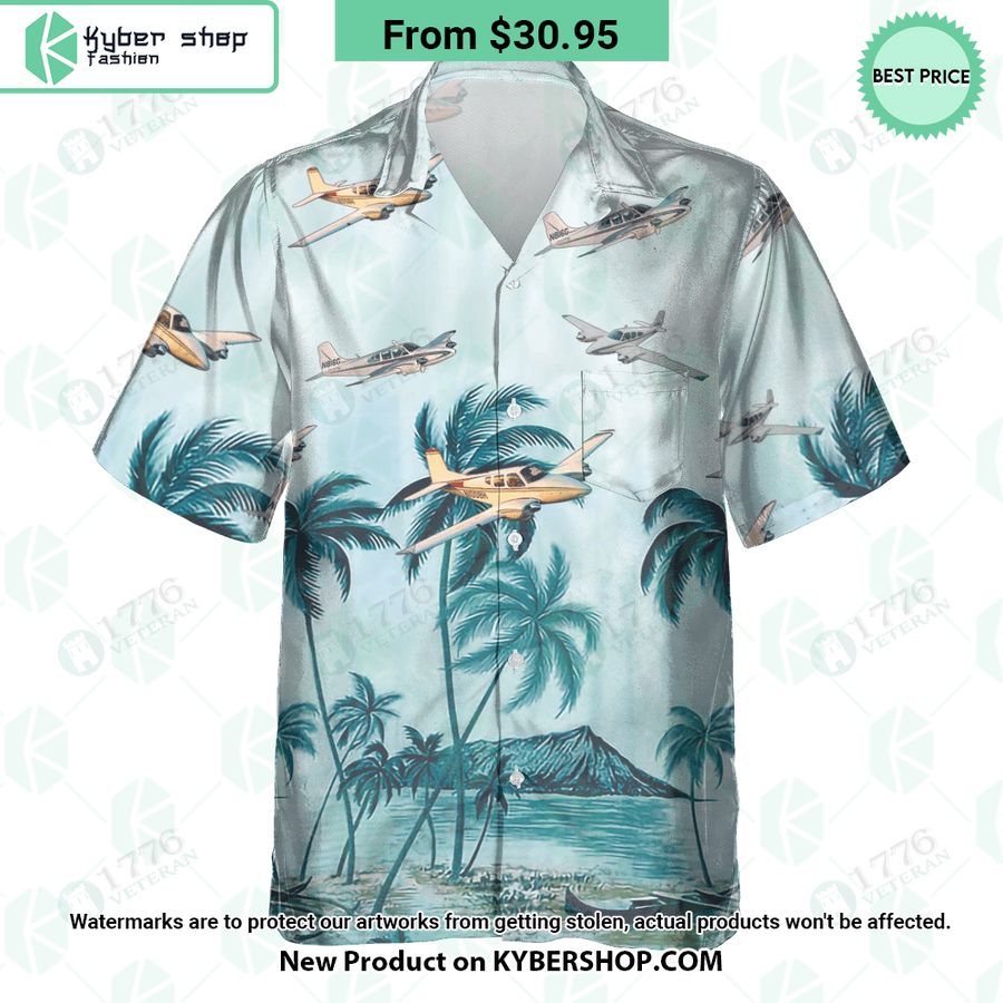 Beechcraft Travel Air Palm Hawaiian Shirt