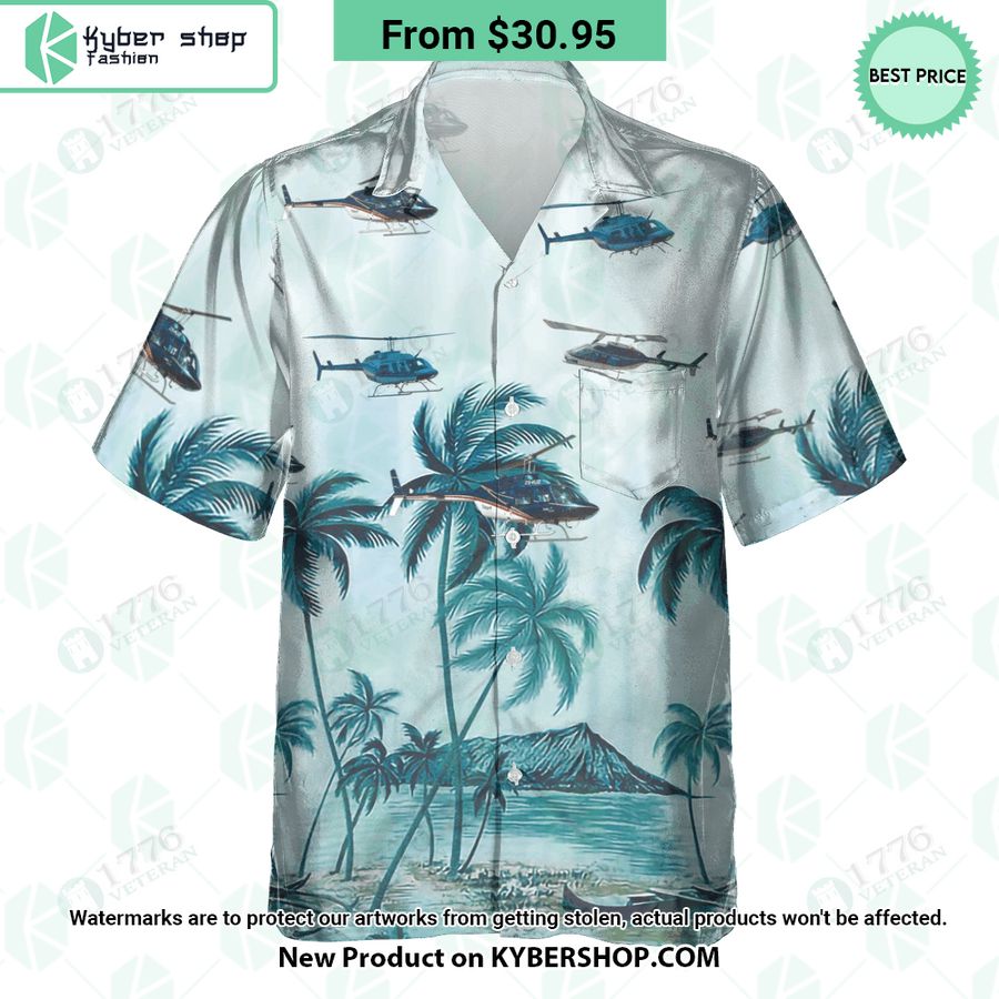 Bell 206 Palm Hawaiian Shirt