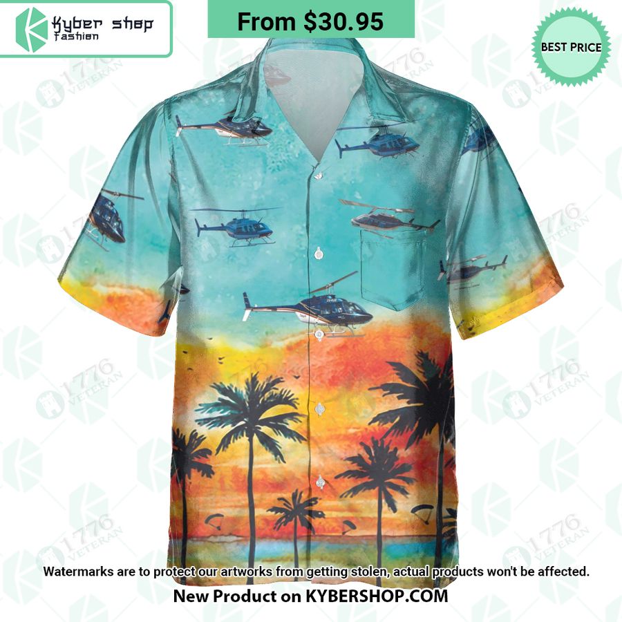 Bell 206 Sunset Hawaiian Shirt