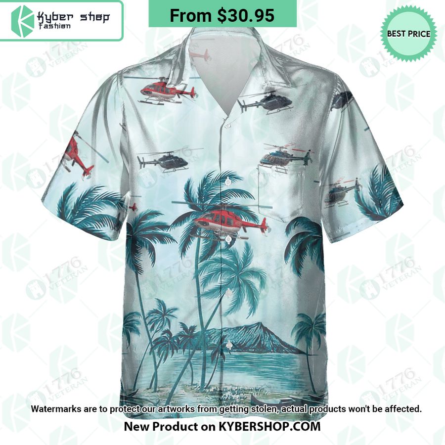 Bell 407 Palm Hawaiian Shirt