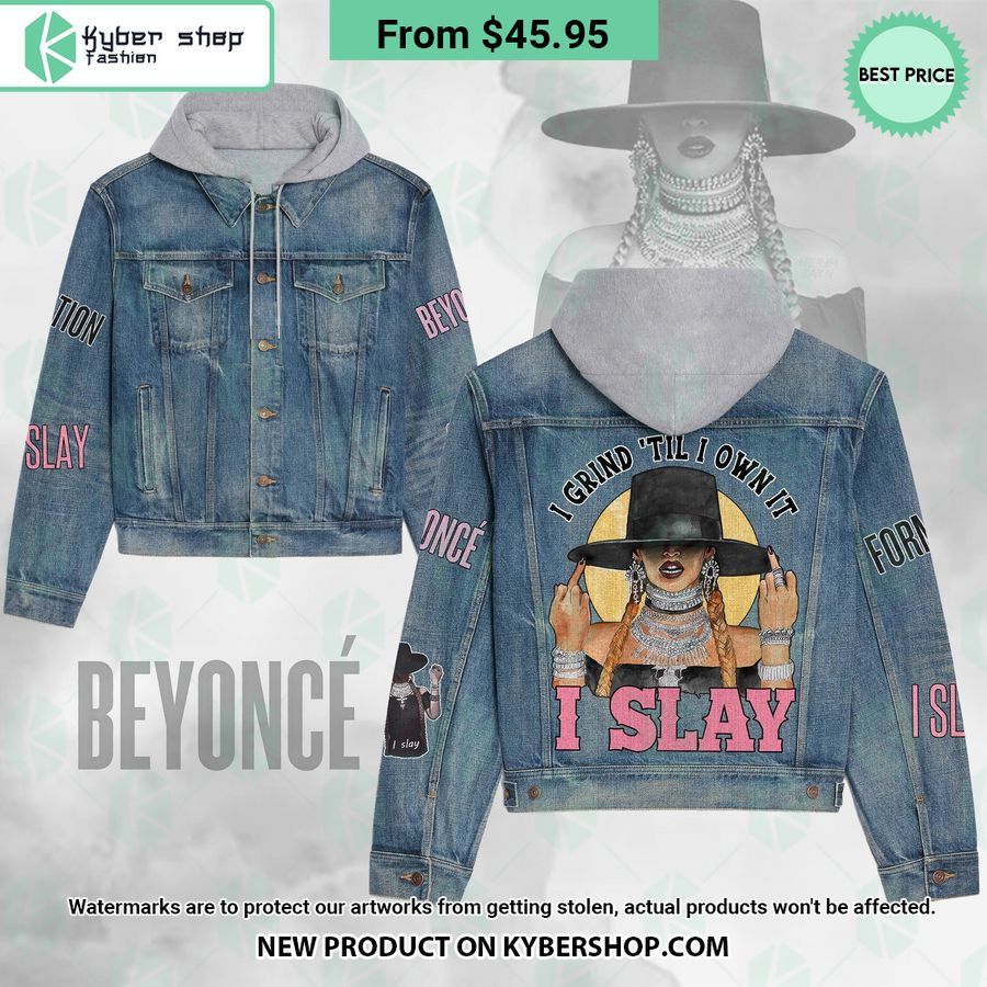 Beyoncé I Slay Hooded Denim Jacket