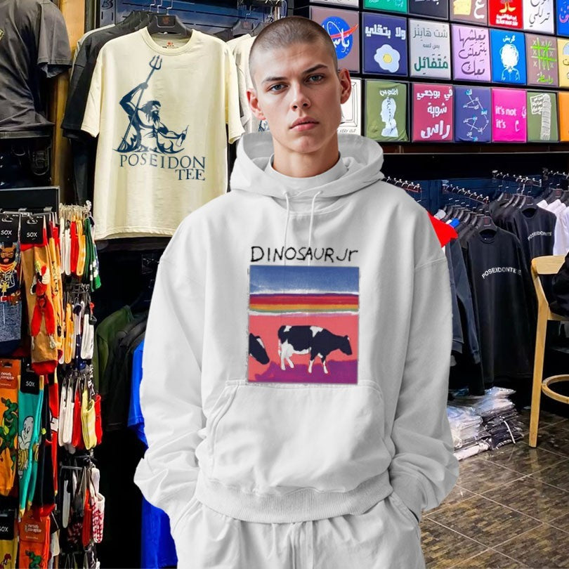 Bingo Dinosaur Jr Without A Sound Cow Grey T-shirt