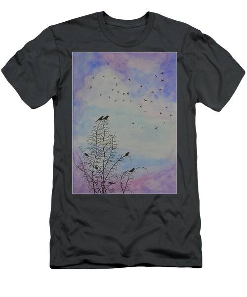 Birds In Blue T-Shirt