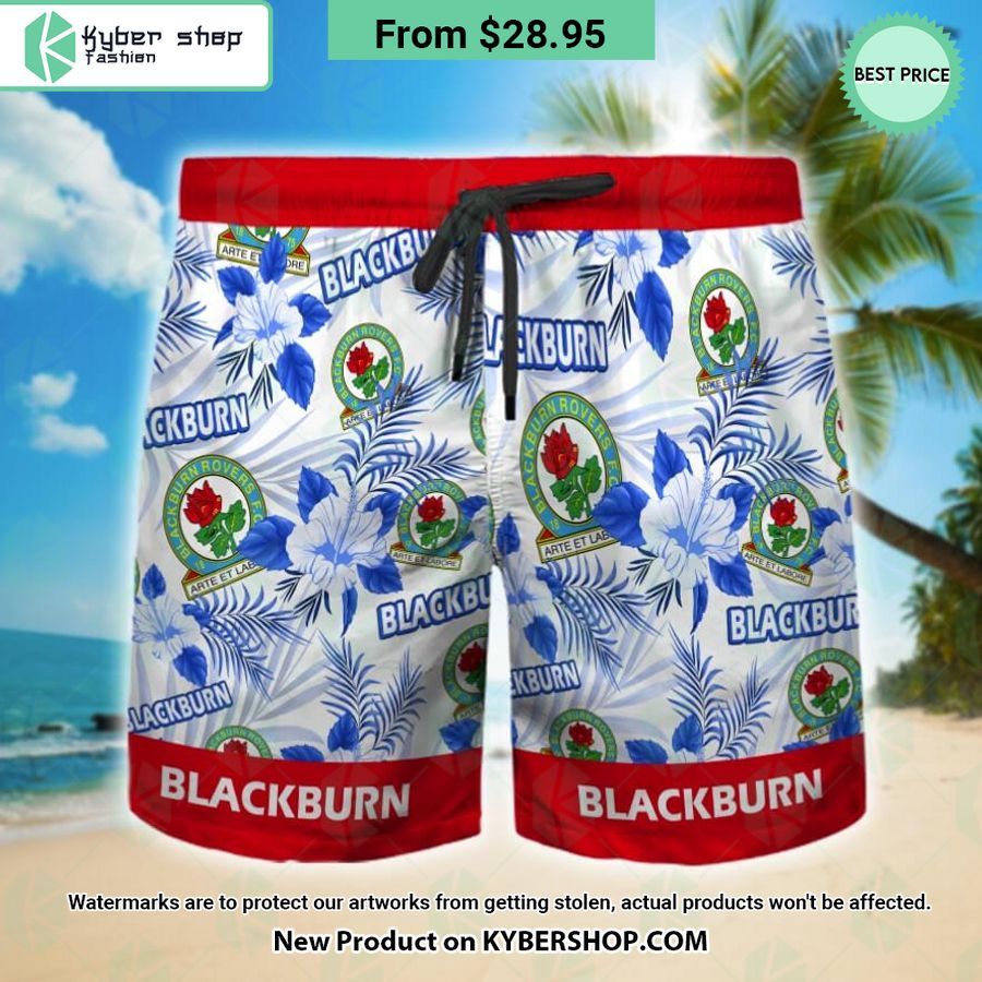 Blackburn Rovers FC Floral Hawaiian Shirt and Shorts