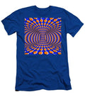 Blue And Orange Optical Illusion Print T-Shirt
