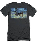 Blue Style Elephant At Night In Botswana Africa T-Shirt