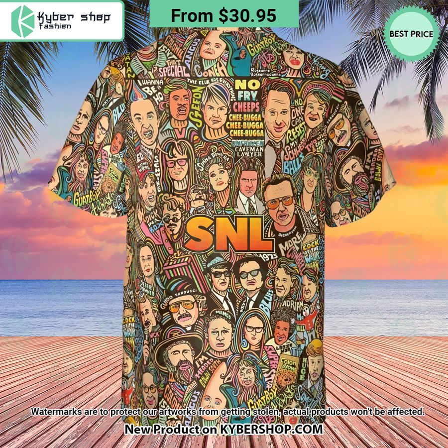 Blues Brothers Waynes World Coneheads SNL Characters Hawaiian Shirt