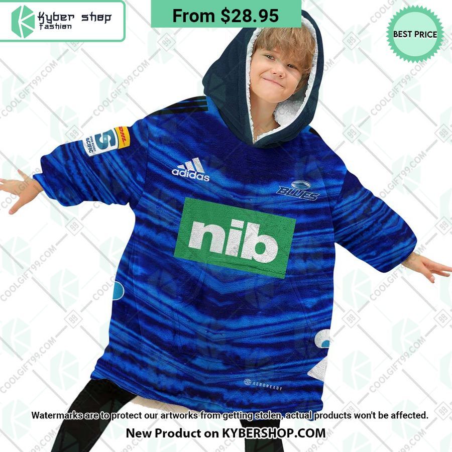 Blues Super Rugby Pacific Home Jersey CUSTOM Hoodie Blanket