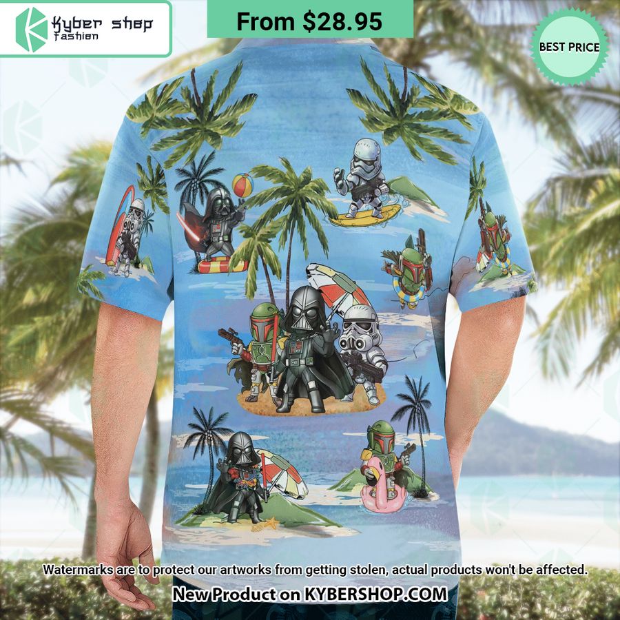 Boba Fett Darth Vader Stormtrooper Hawaiian Shirt Shorts