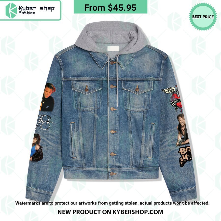 Bon Jovi Hooded Denim Jacket