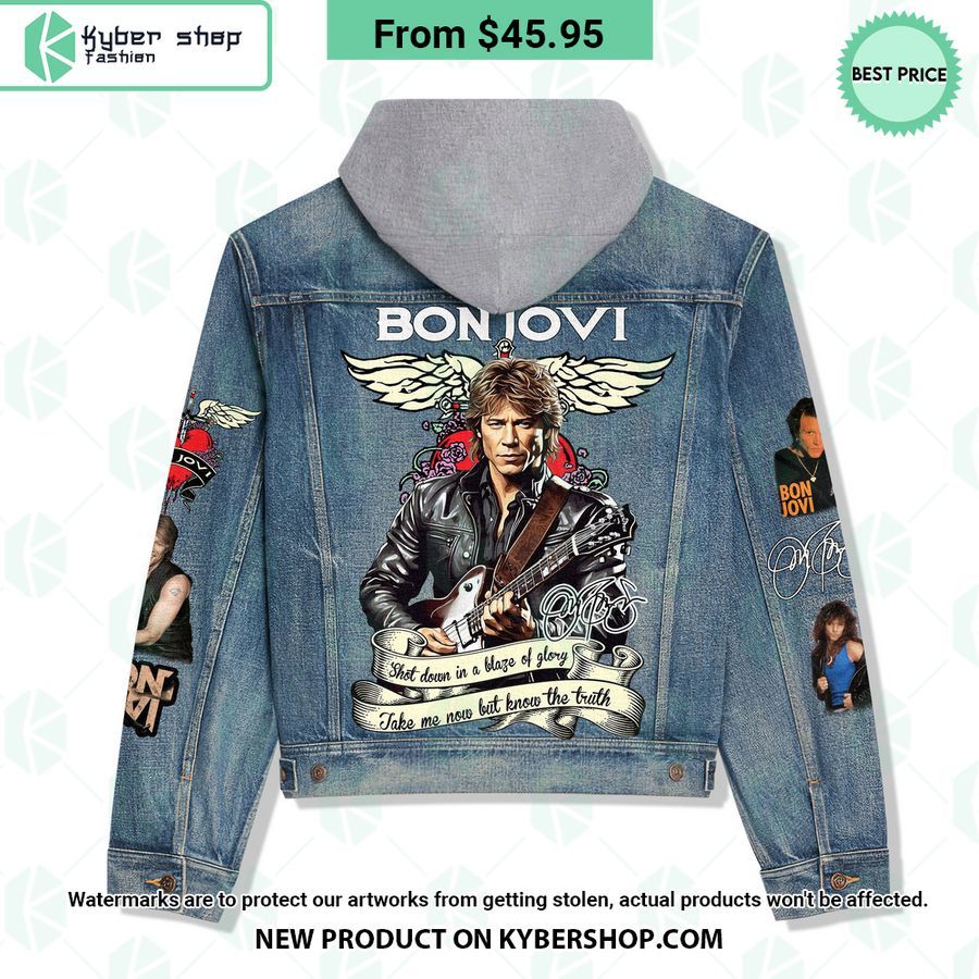 Bon Jovi Hooded Denim Jacket