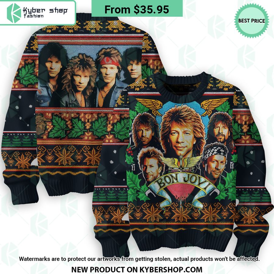Bon Jovi Members Christmas Sweater
