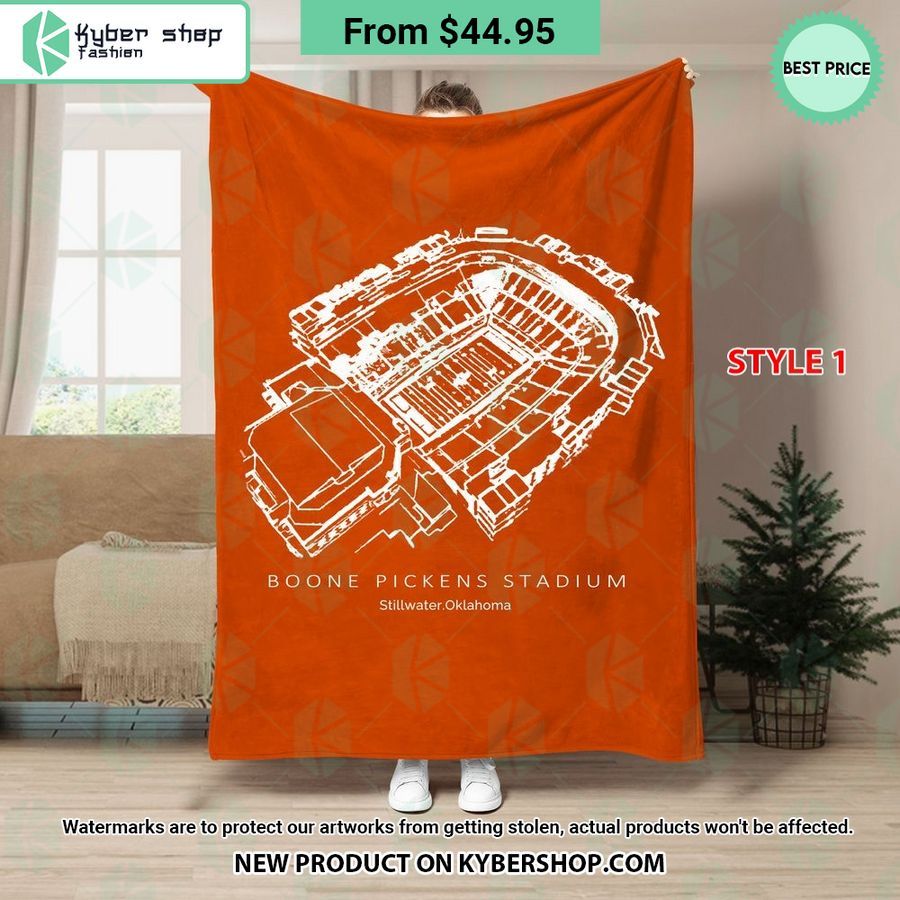 Boone Pickens Stadium Oklahoma State Cowboys Blanket
