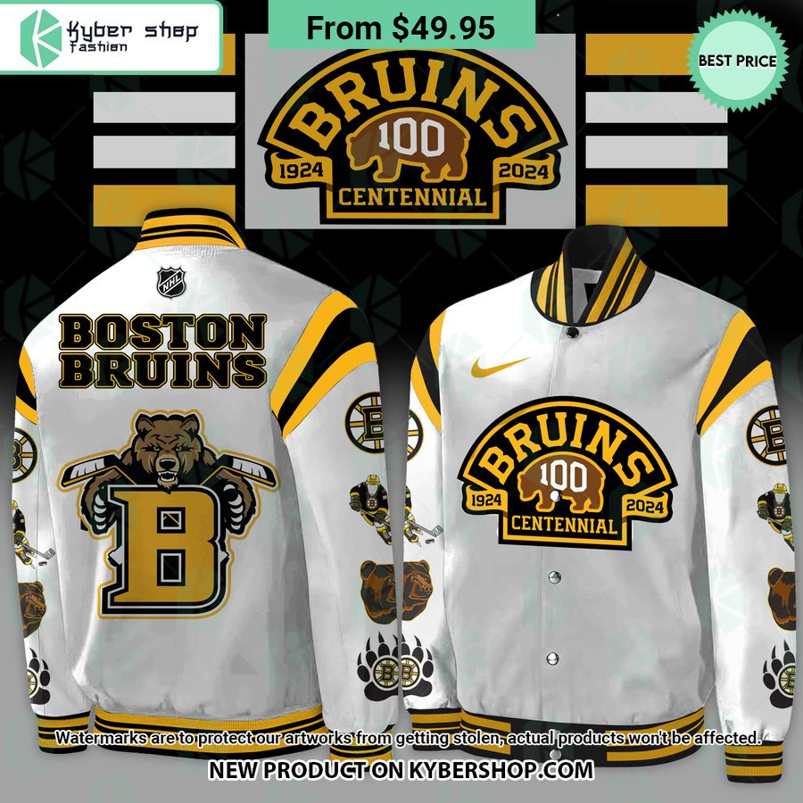 Boston Bruins 100 Centennial Baseball Jacket, Pants