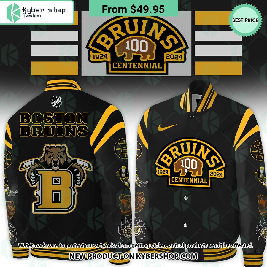 Boston Bruins 100 Centennial Baseball Jacket, Pants