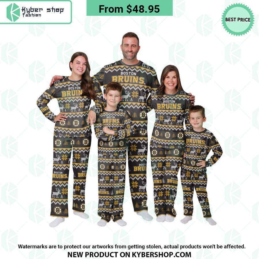 Boston Bruins NHL Family Holiday Pajamas Set