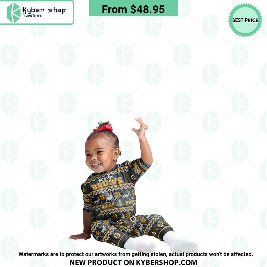 Boston Bruins NHL Family Holiday Pajamas Set