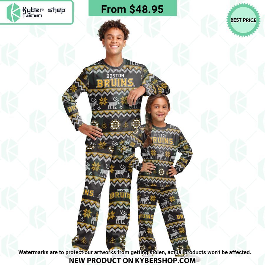 Boston Bruins NHL Family Holiday Pajamas Set