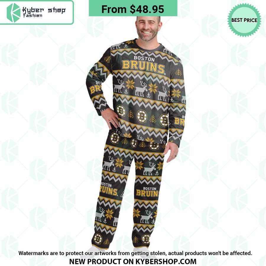 Boston Bruins NHL Family Holiday Pajamas Set
