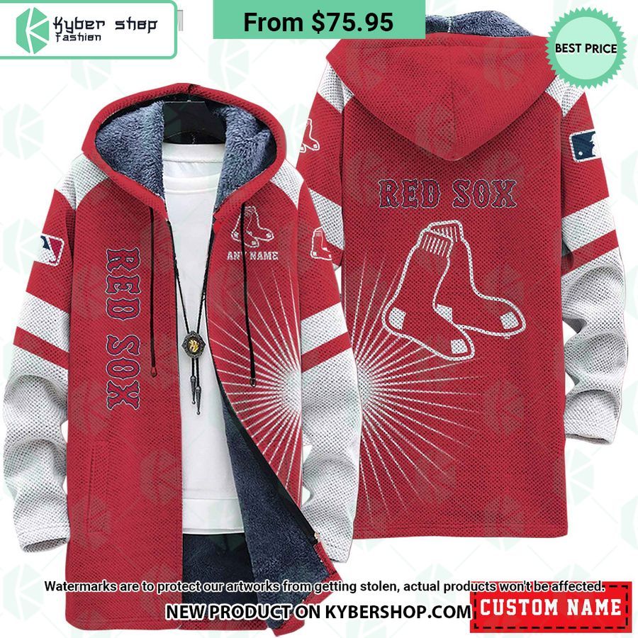 Boston Red Sox MLB CUSTOM Fleece Windbreaker Jacket