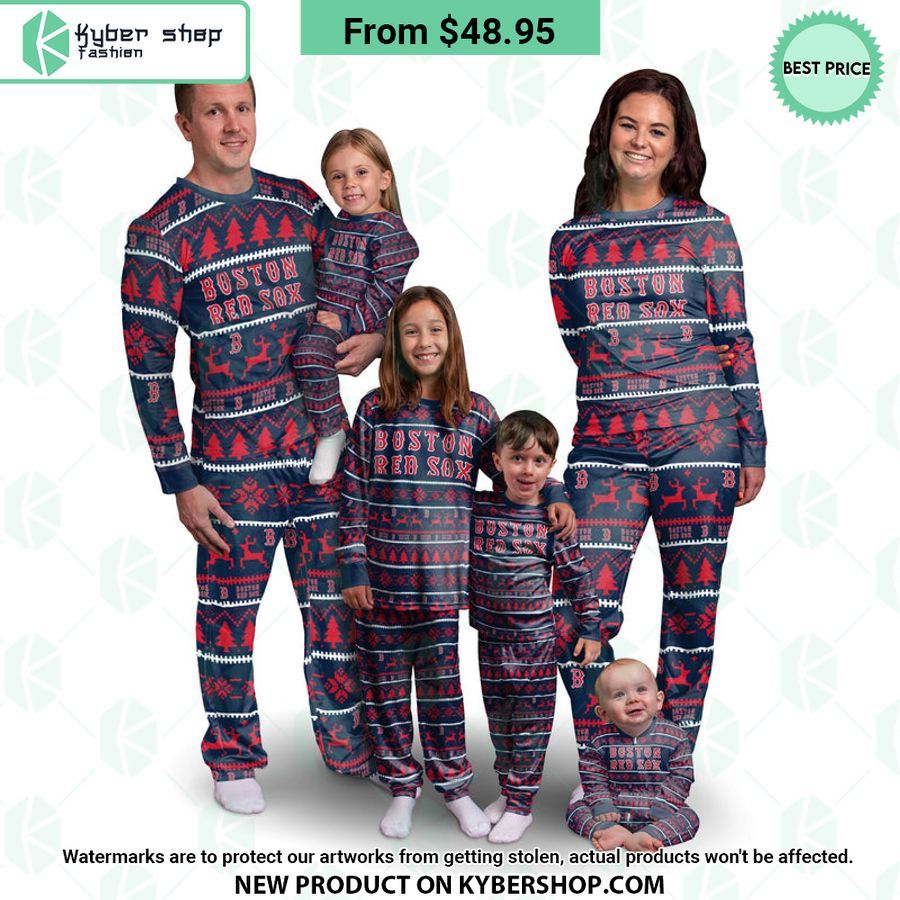 Boston Red Sox MLB Family Holiday Pajamas Set